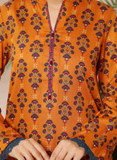 Aiza & Momina By Aizal Printed Lawn 2 Piece Stitched Suit AL25A&M D-536